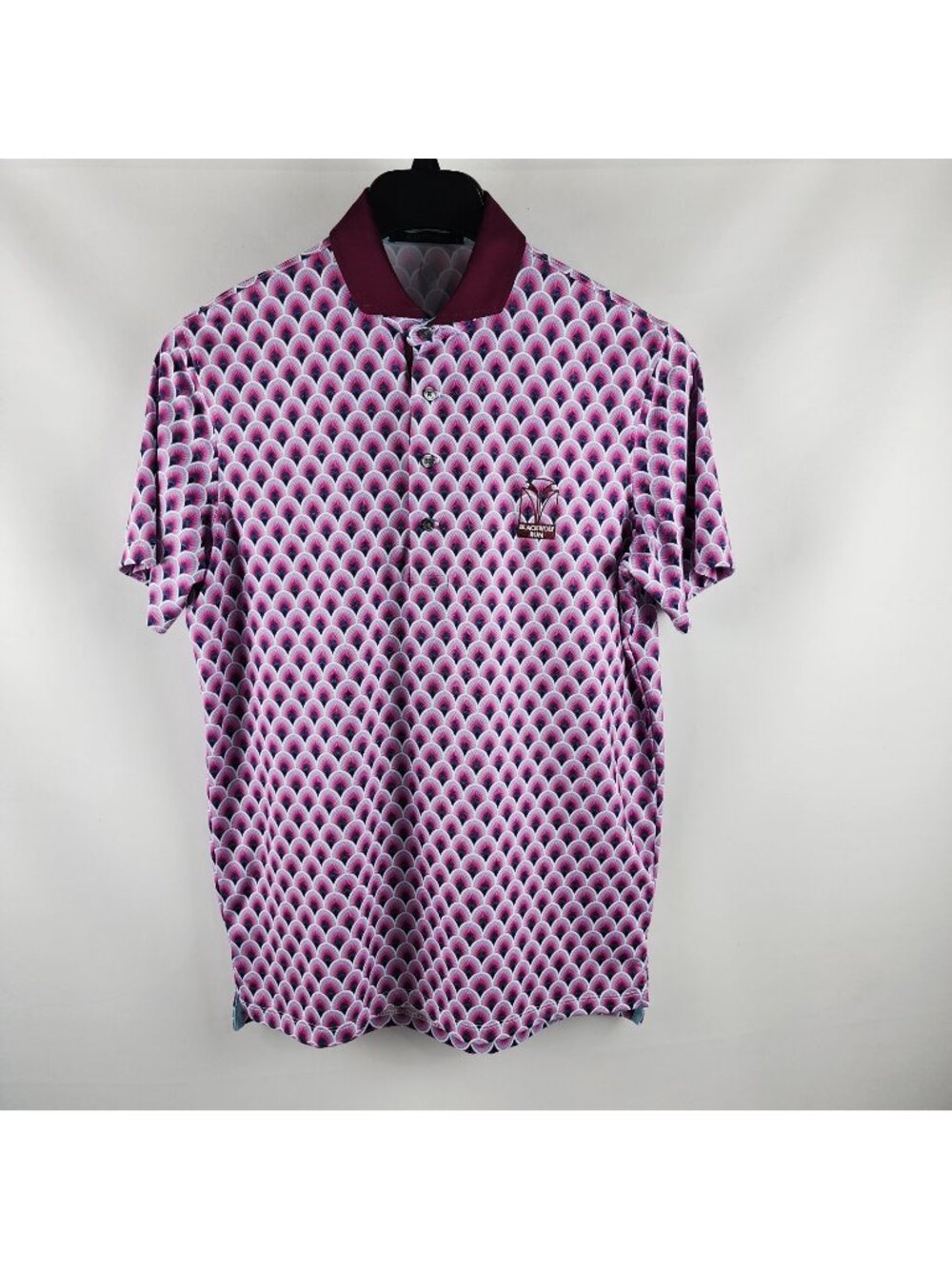 Greyson Kingshbarns Shirt Men Small Multi Geometric Windflower Fan S/S Golf Polo